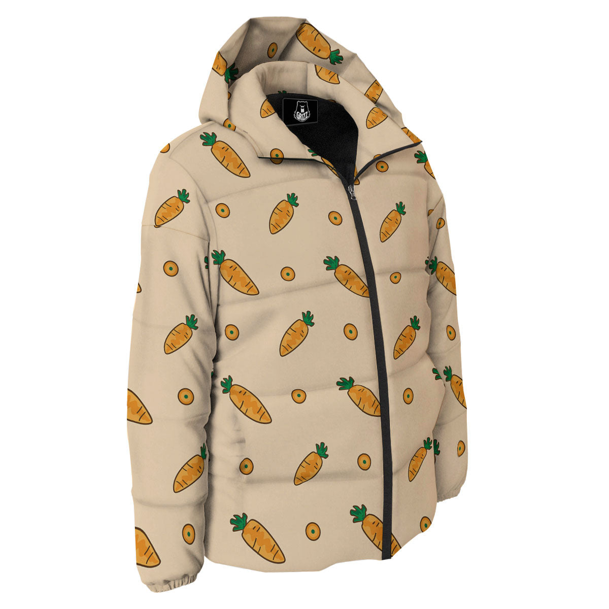 Carrot Little Print Pattern Down Jacket-grizzshop