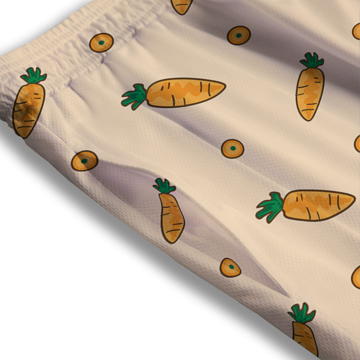 Carrot Little Print Pattern Mesh Shorts