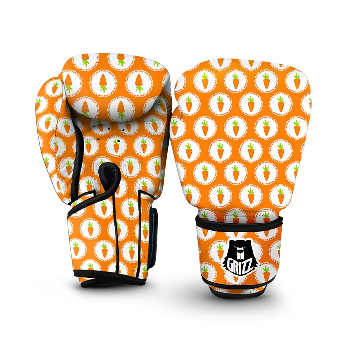 Carrot Pattern Print Boxing Gloves-grizzshop