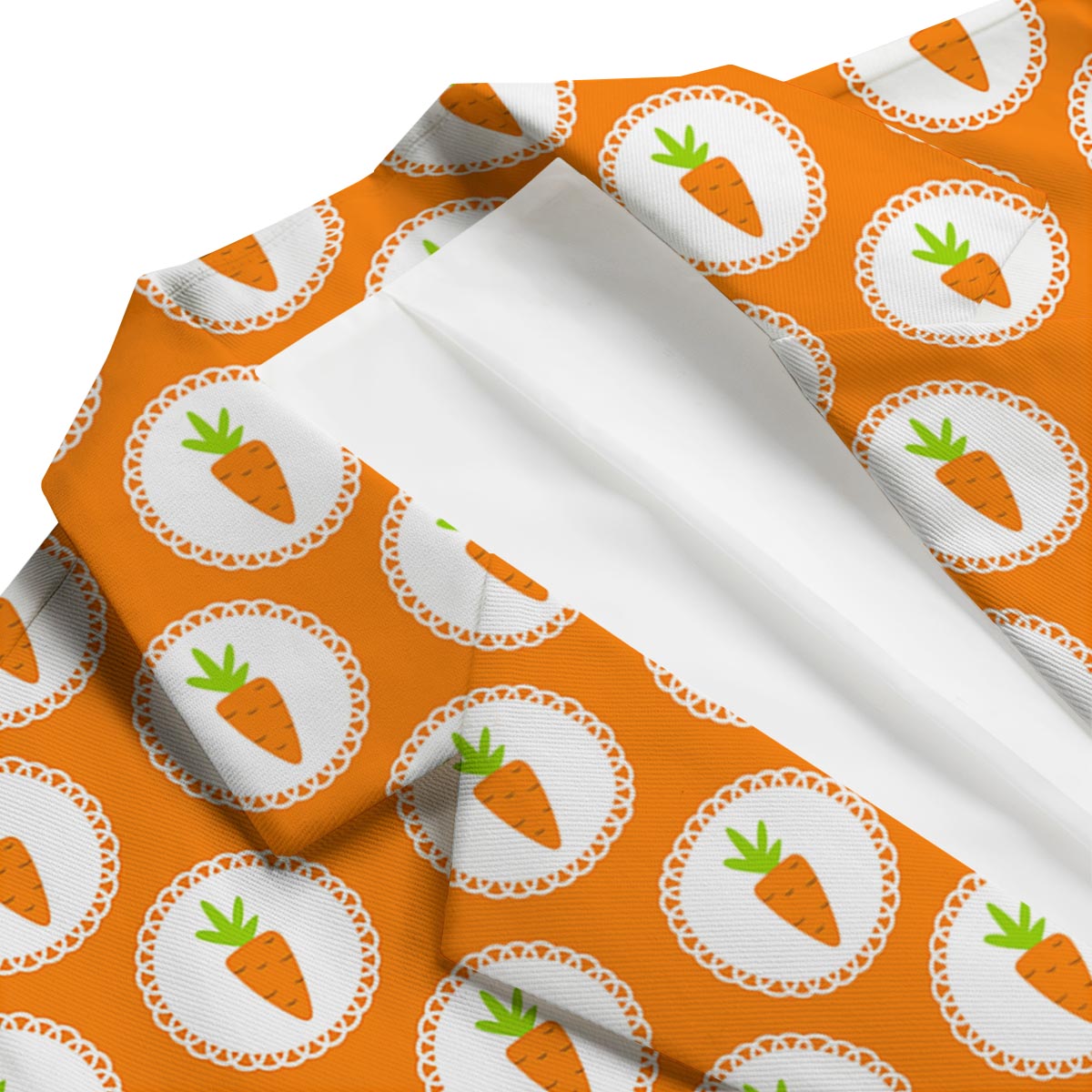 Carrot Pattern Print Men's Blazer-grizzshop