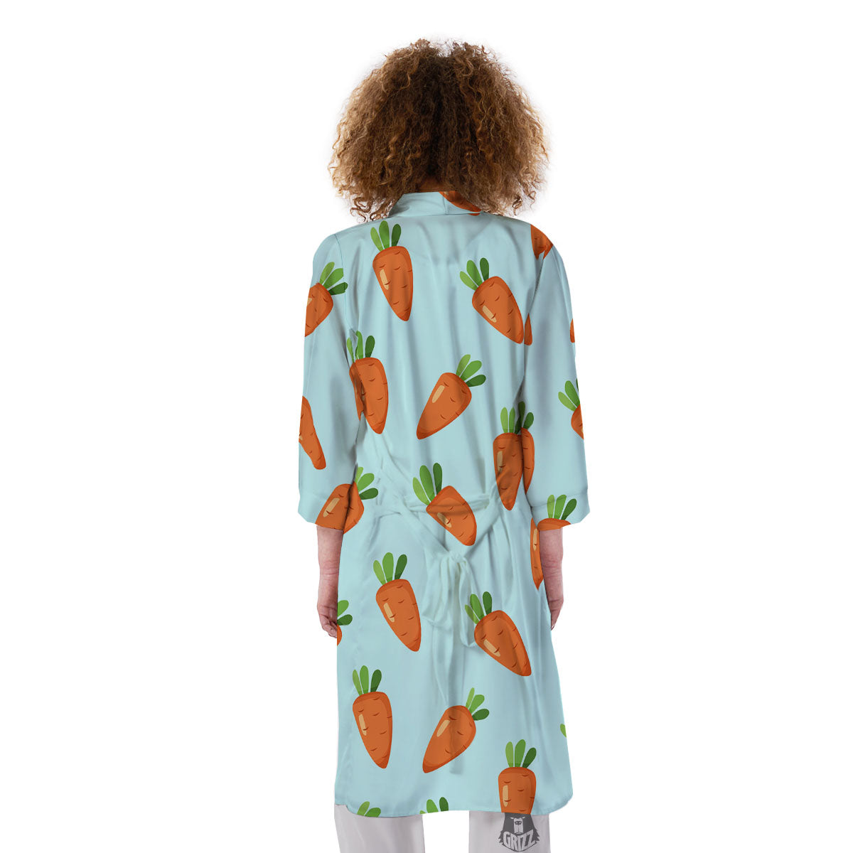 Carrot Print Pattern Kimono-grizzshop