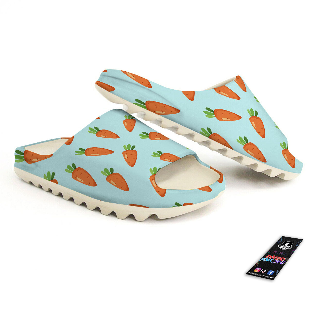 Carrot Print Pattern Sandals-grizzshop