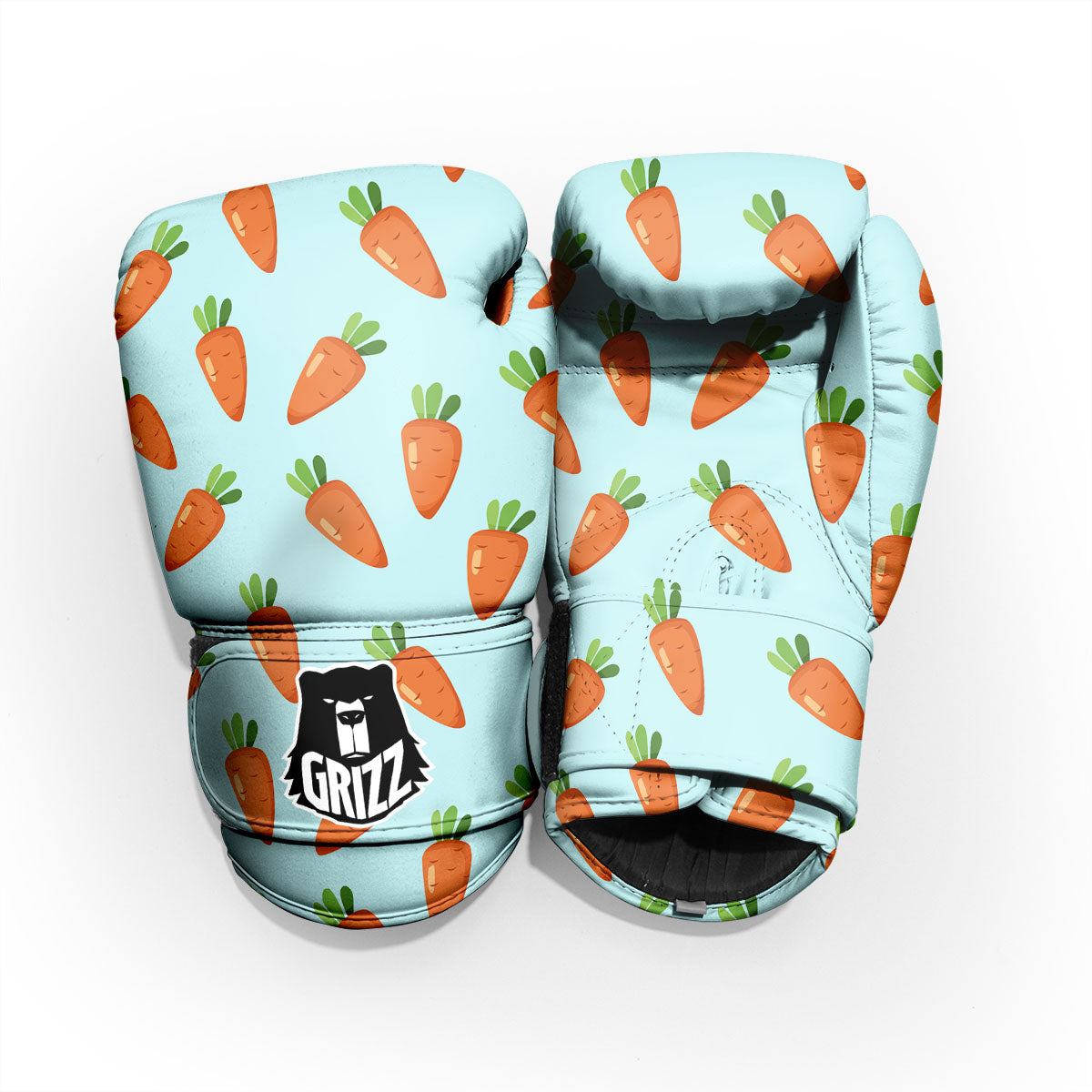 Carrot Print Pattern Sparring Gloves-grizzshop
