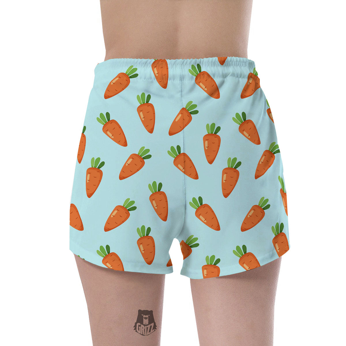 Carrot Print Pattern Women's Shorts-grizzshop