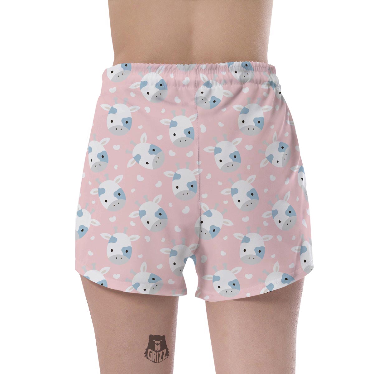 Cartoon Cow Print Women's Shorts-grizzshop