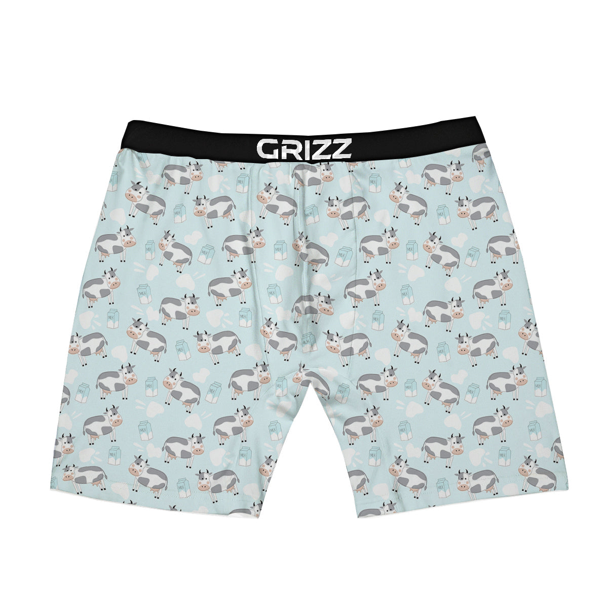 Cartoon Cows Milk Print Pattern Boxer Briefs-grizzshop