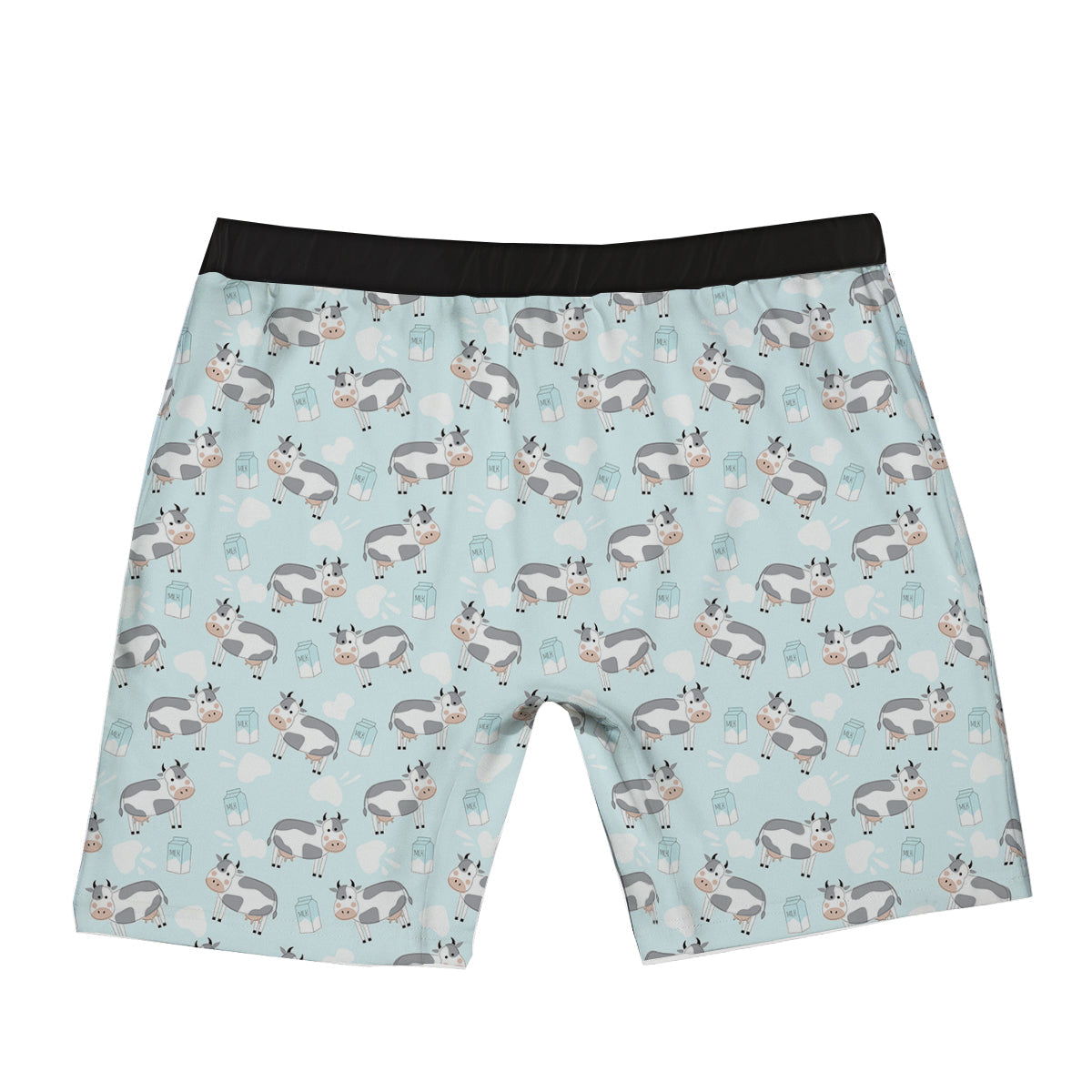 Cartoon Cows Milk Print Pattern Boxer Briefs-grizzshop