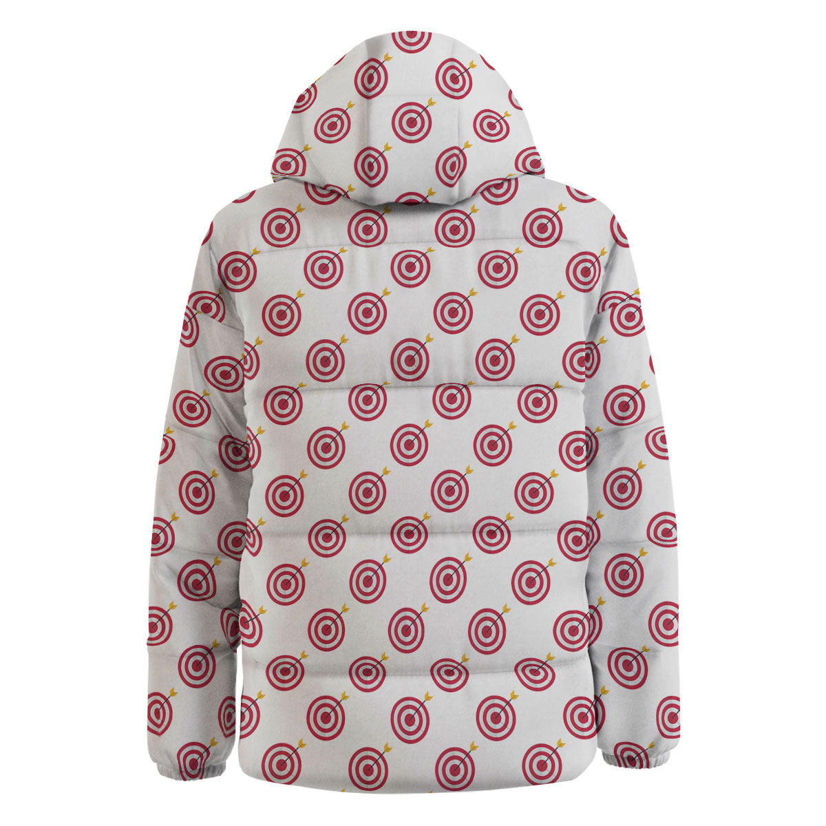 Cartoon Dartboard Print Pattern Down Jacket-grizzshop