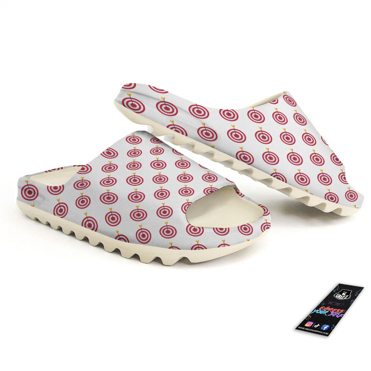 Cartoon Dartboard Print Pattern Sandals-grizzshop