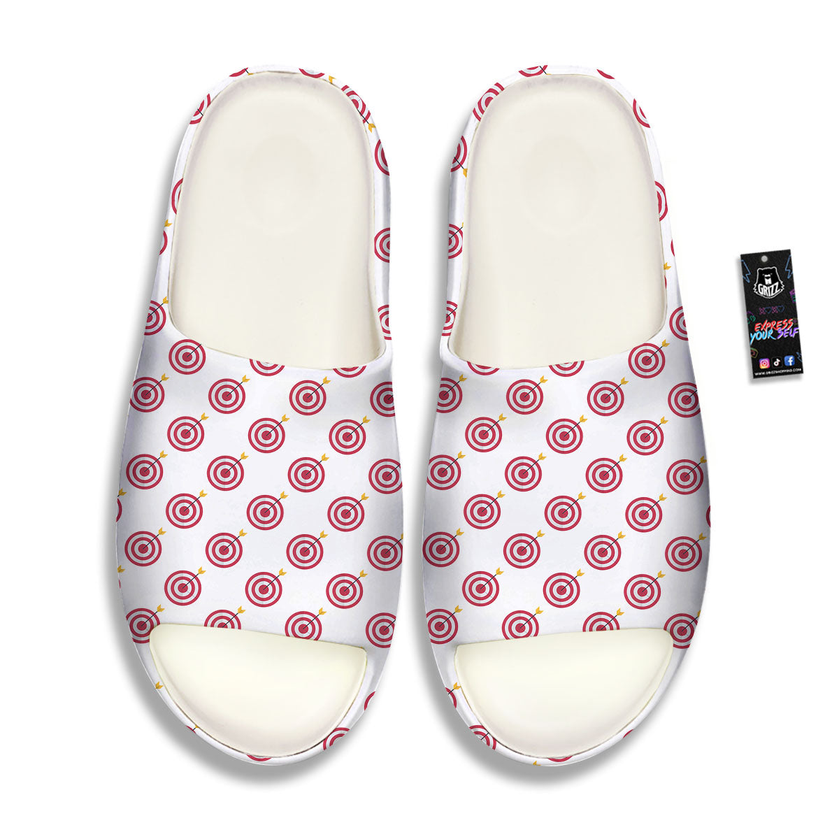 Cartoon Dartboard Print Pattern Sandals-grizzshop