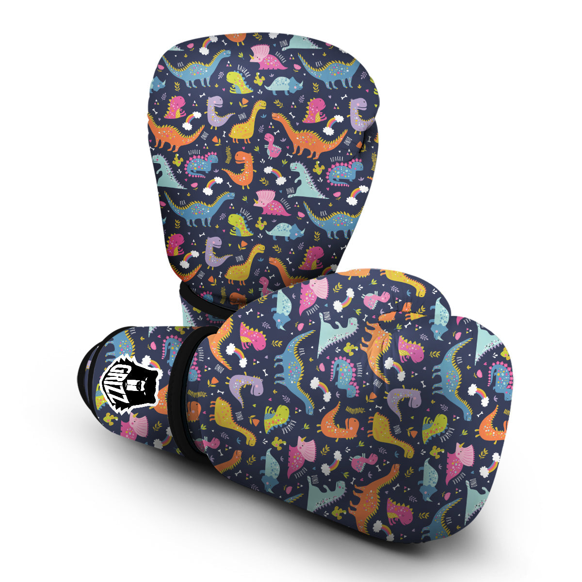 Cartoon Dino Dinosaur Pattern Print Boxing Gloves-grizzshop