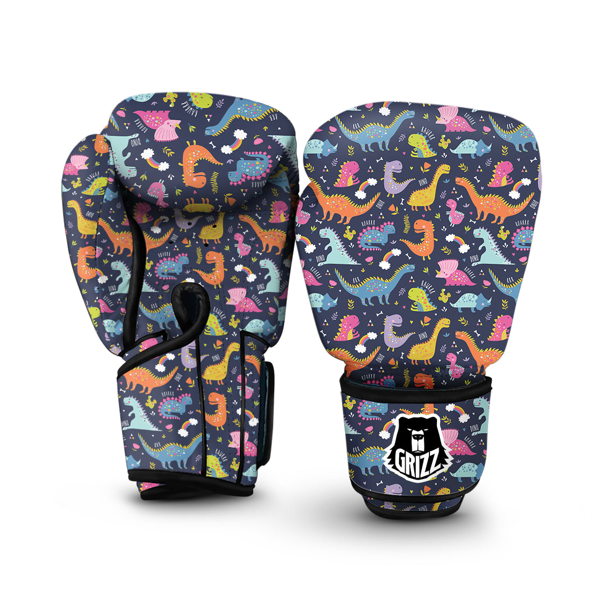 Cartoon Dino Dinosaur Pattern Print Boxing Gloves-grizzshop