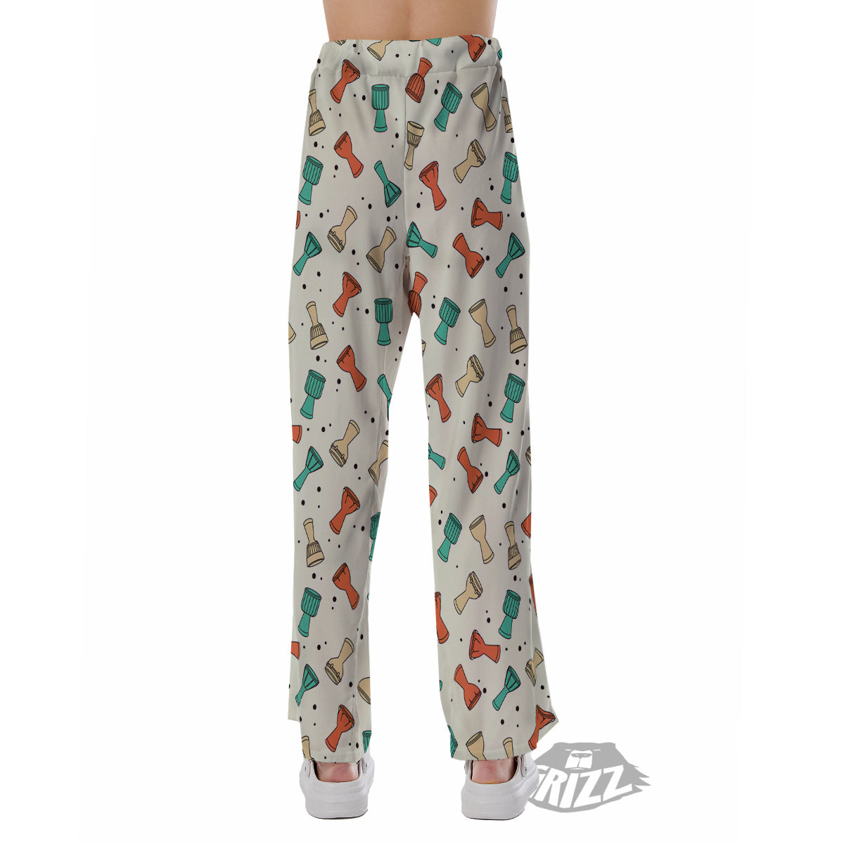 Cartoon Drum Print Pattern Pajama Pants-grizzshop
