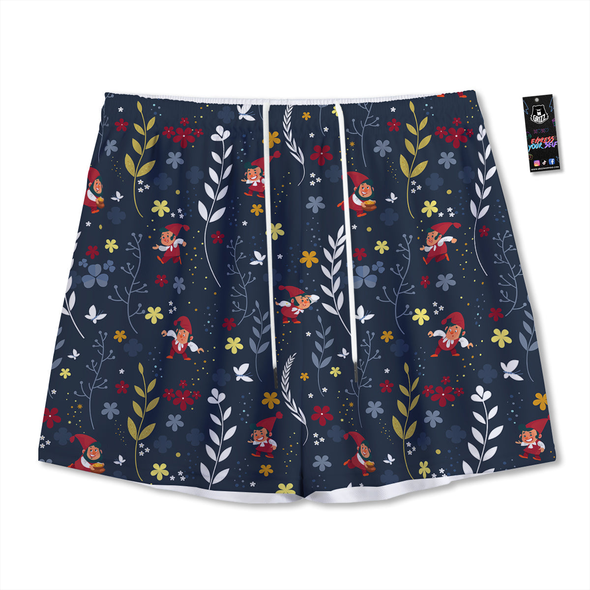 Fiery Universe Nebula Galaxy Space Print Mesh Shorts