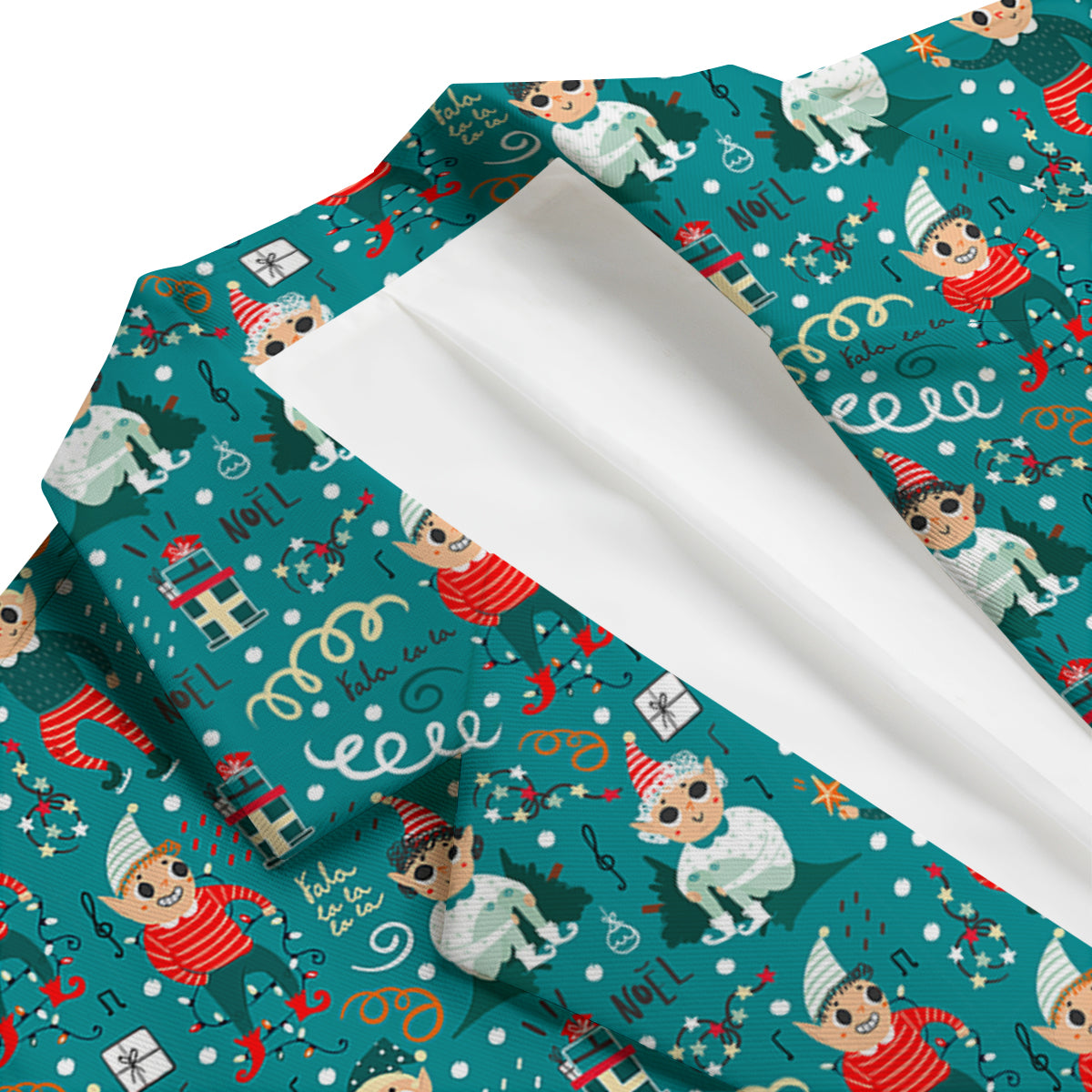 Cartoon Elf Print Pattern Men's Blazer-grizzshop