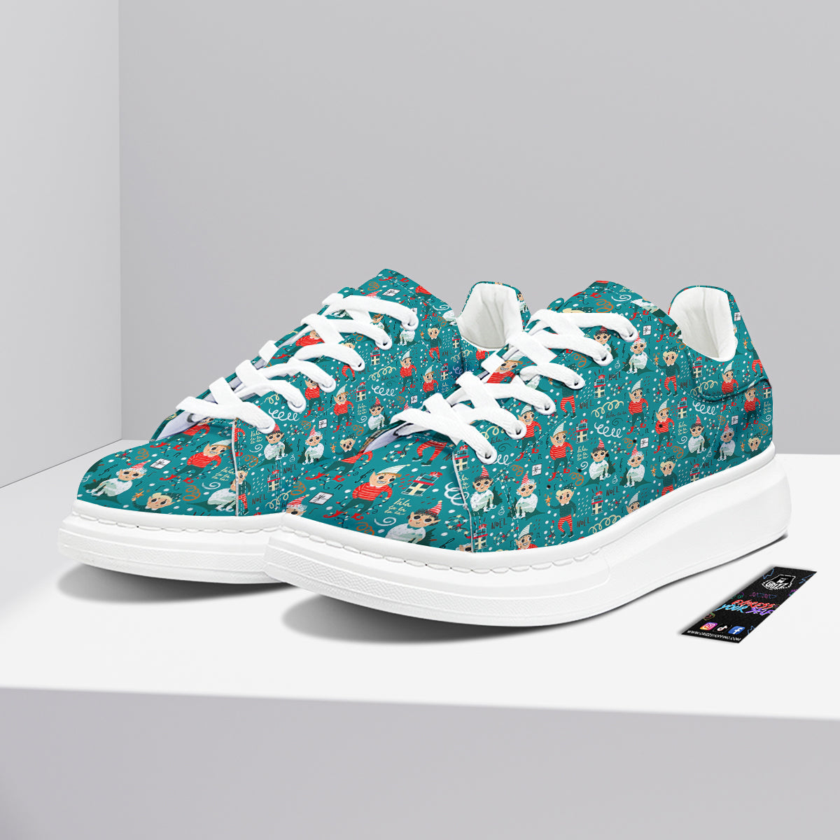 Cartoon Elf Print Pattern Platform Shoes-grizzshop