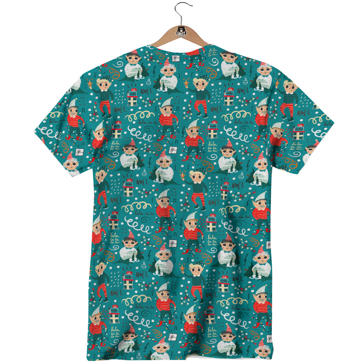 Cartoon Elf Print Pattern T-Shirt-grizzshop