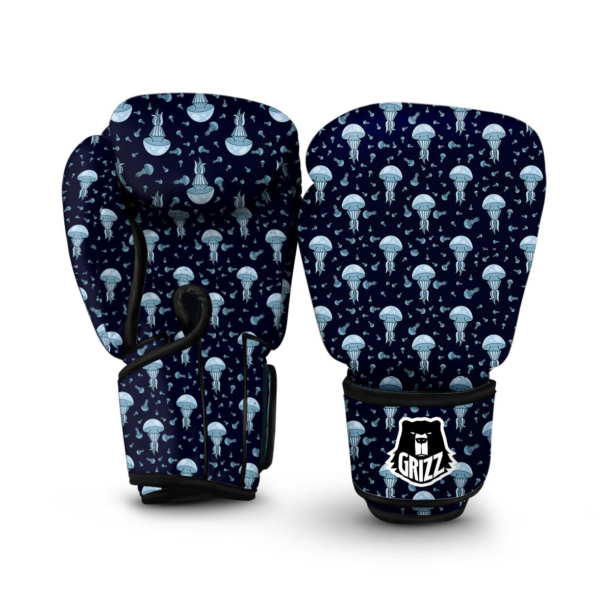 Cartoon Jellyfish Print Pattern Boxing Gloves-grizzshop