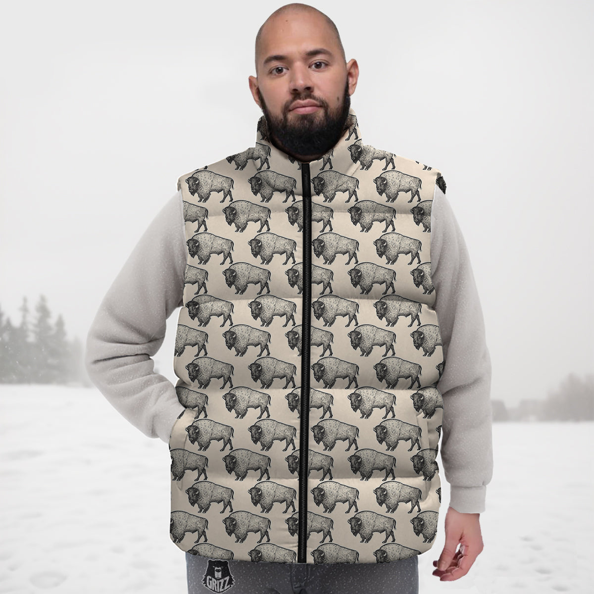 Cartoon Jellyfish Print Pattern Down Vest