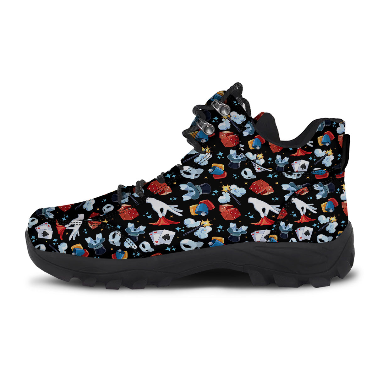 Cartoon Magic Show Print Pattern Hiking Shoes-grizzshop