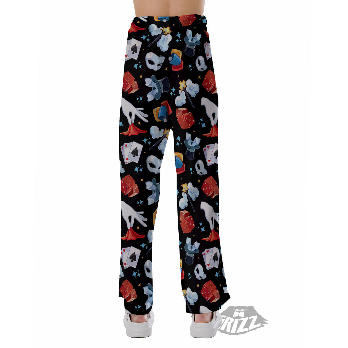 Cartoon Magic Show Print Pattern Pajama Pants-grizzshop