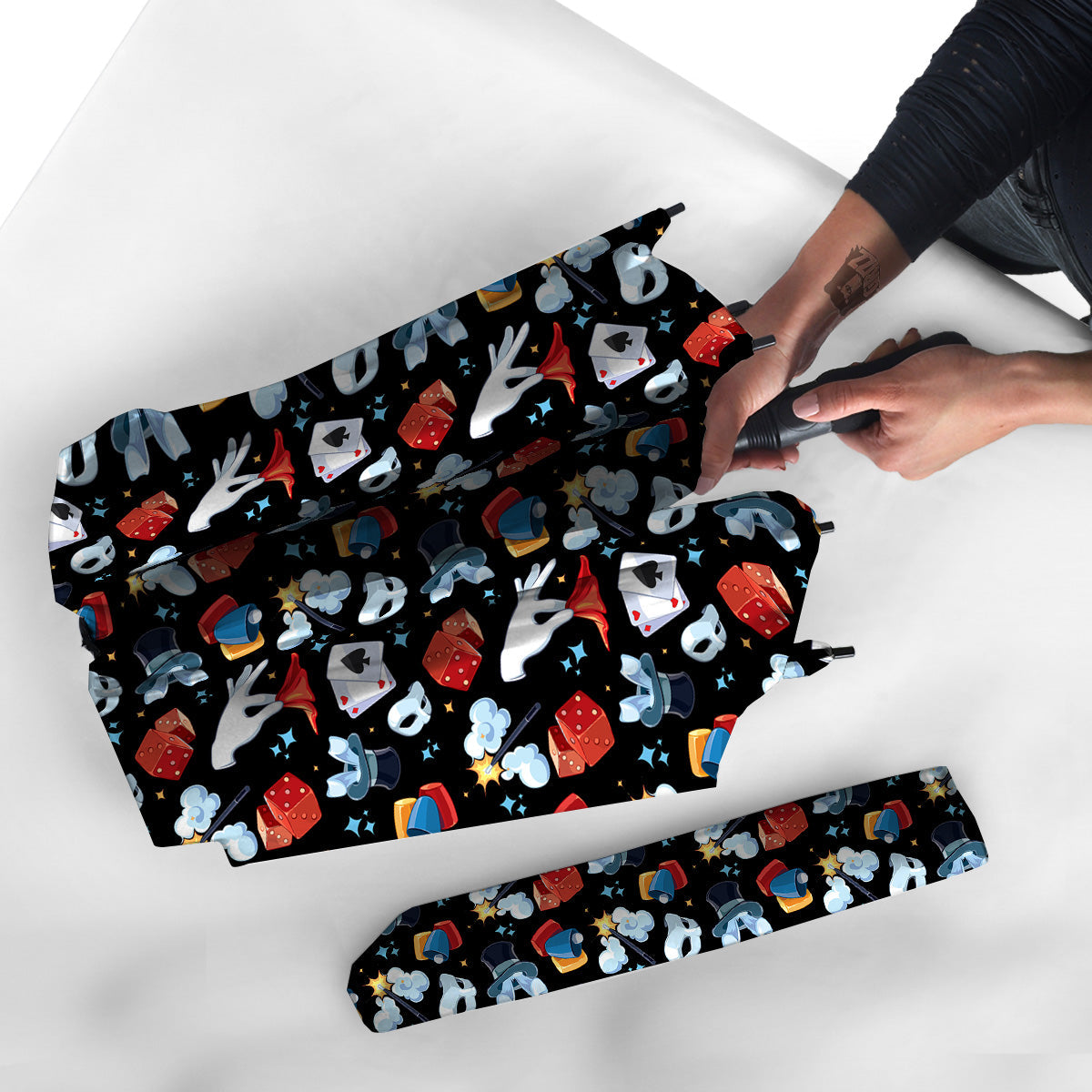 Cartoon Magic Show Print Pattern Umbrella-grizzshop
