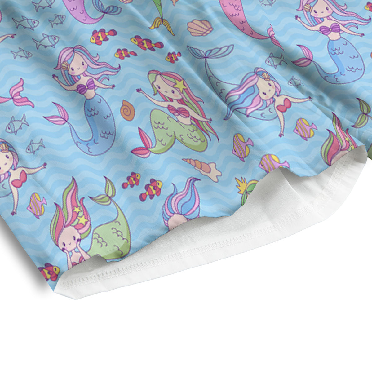 Cartoon Mermaid Print Pattern Men's Athletic Shorts