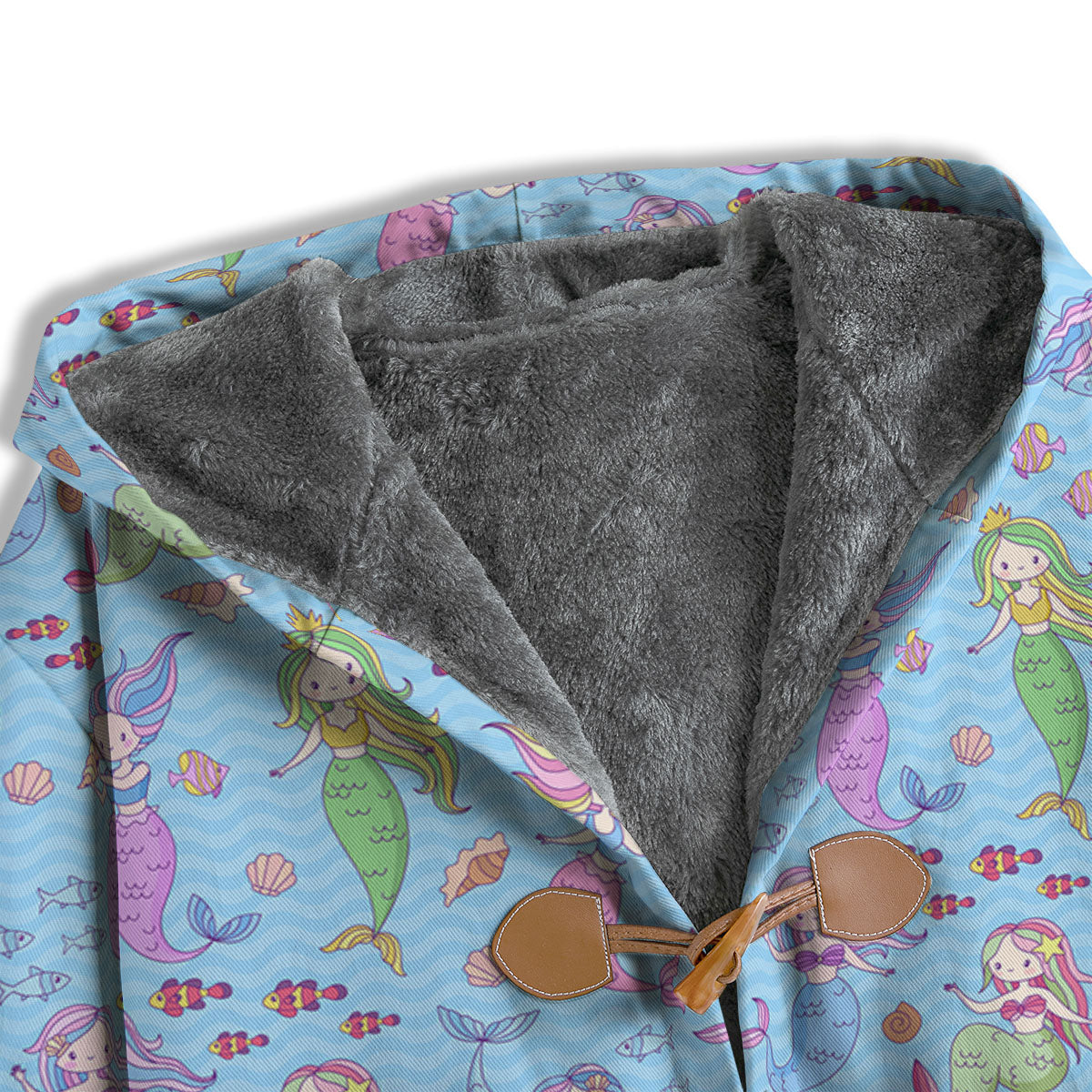 Cartoon Mermaid Print Pattern Men's Windbreaker Jacket-grizzshop