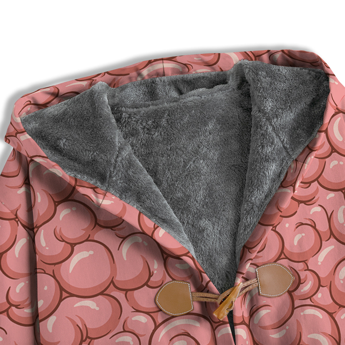 Cartoon Pink Brain Print Pattern Men's Windbreaker Jacket-grizzshop