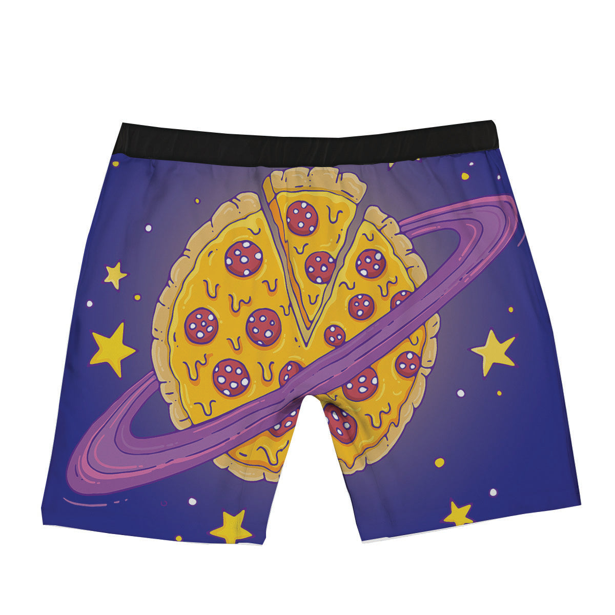 Cartoon Pizza Planet Print Boxer Briefs-grizzshop