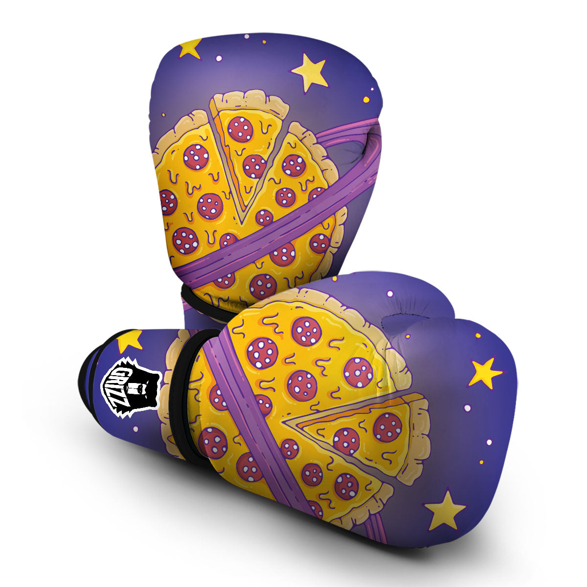 Cartoon Pizza Planet Print Boxing Gloves-grizzshop