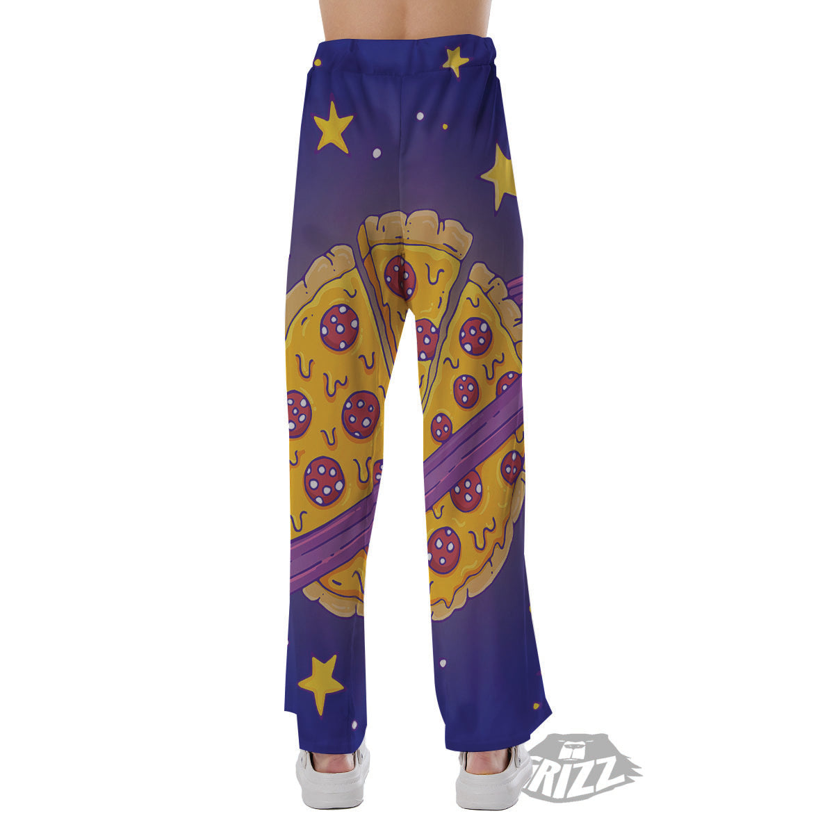 Cartoon Pizza Planet Print Pajama Pants-grizzshop