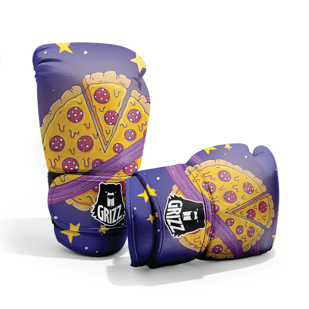 Cartoon Pizza Planet Print Pro Boxing Glove