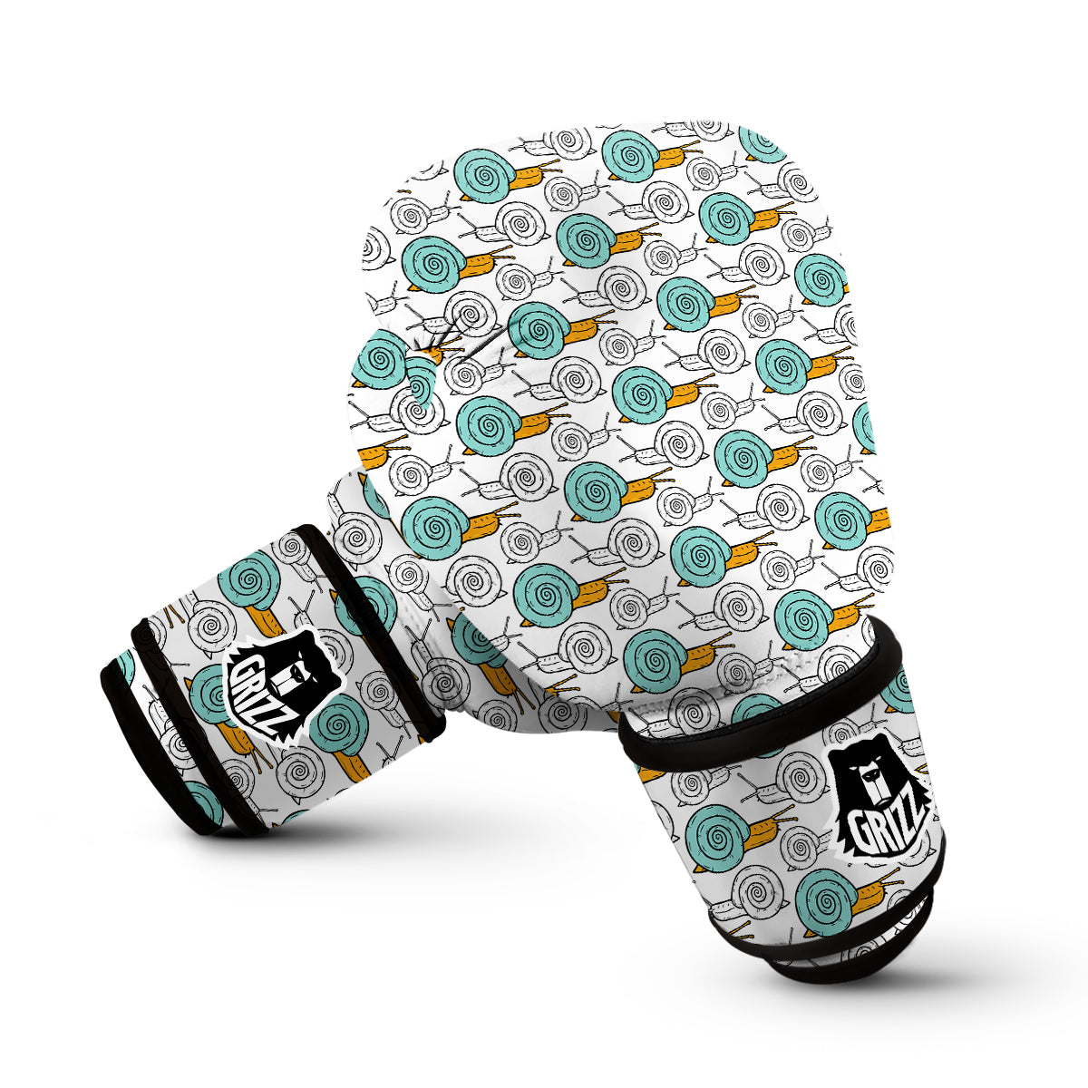 Cartoon Snail Pattern Print Boxing Gloves-grizzshop