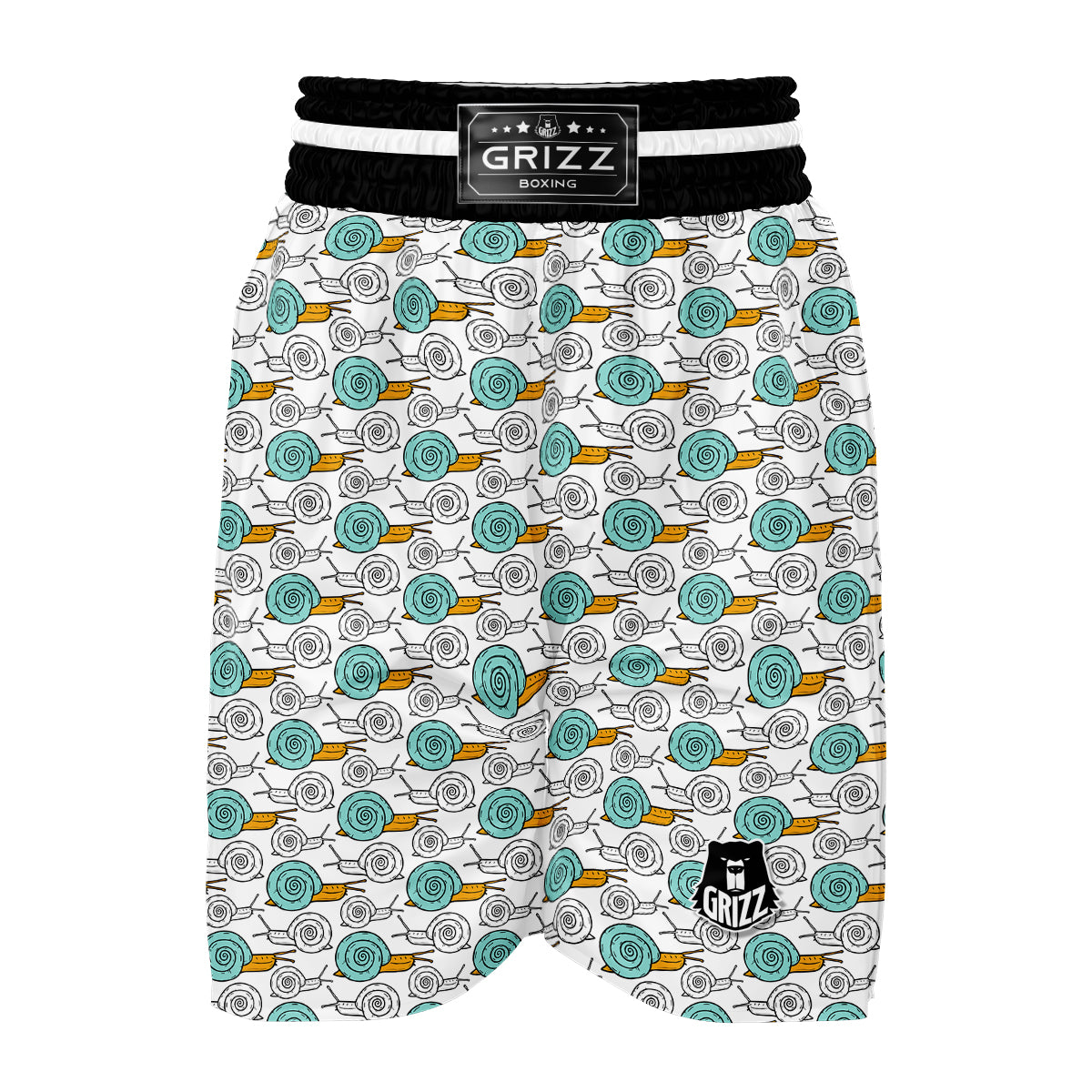 Cartoon Snail Pattern Print Boxing Shorts-grizzshop