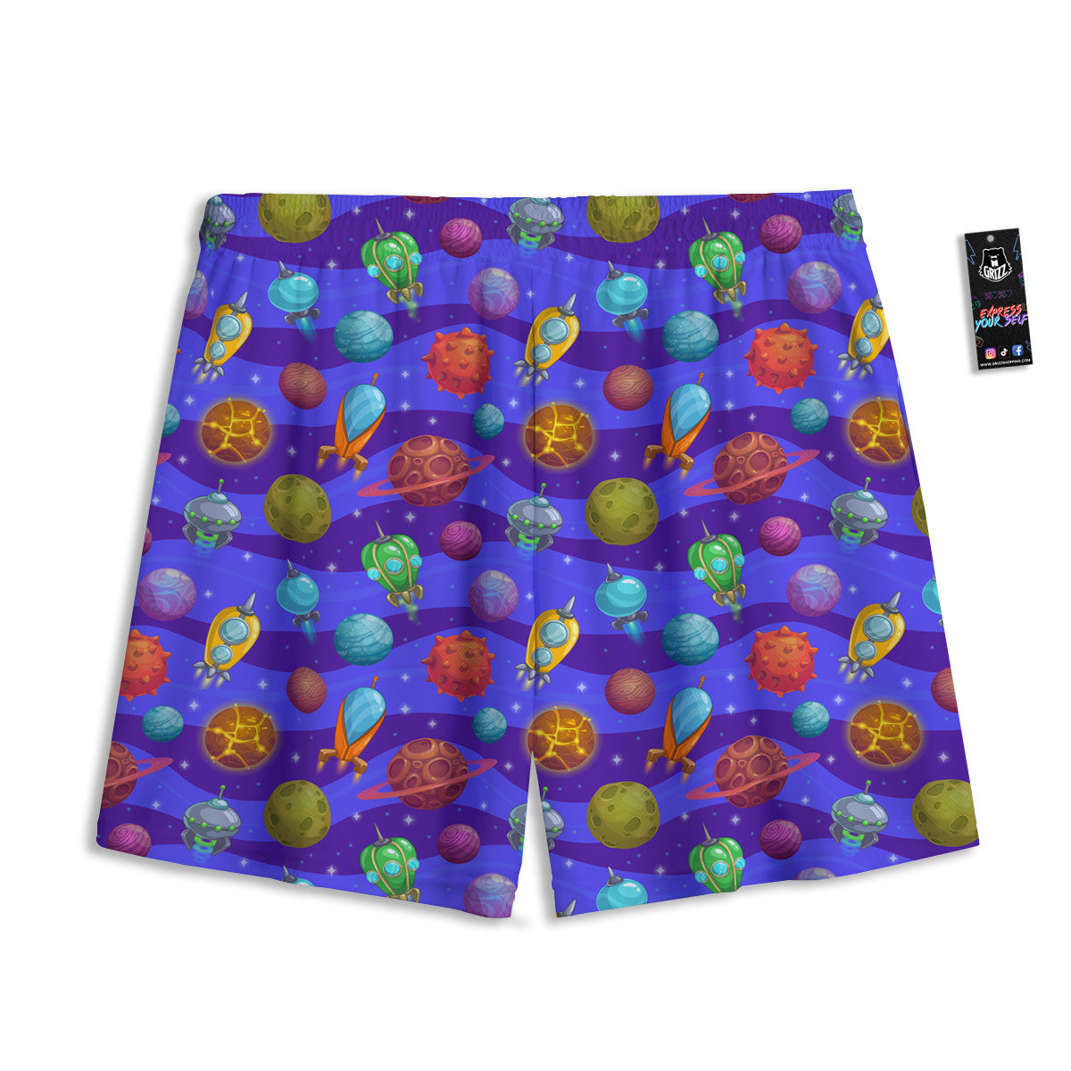 Fish Cute Print Pattern Mesh Shorts
