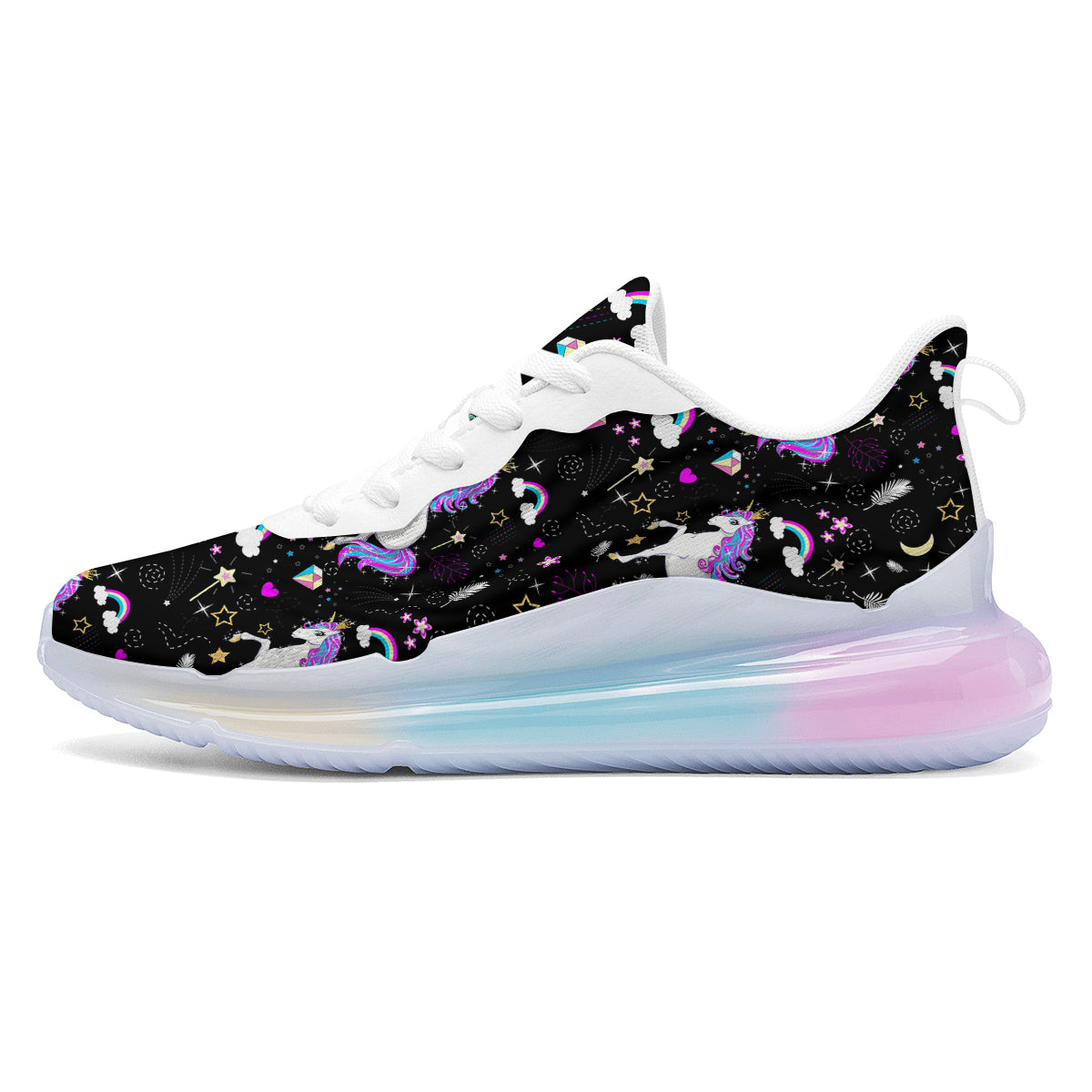 Cartoon Unicorn Dream Print Pattern Running Sneakers-grizzshop