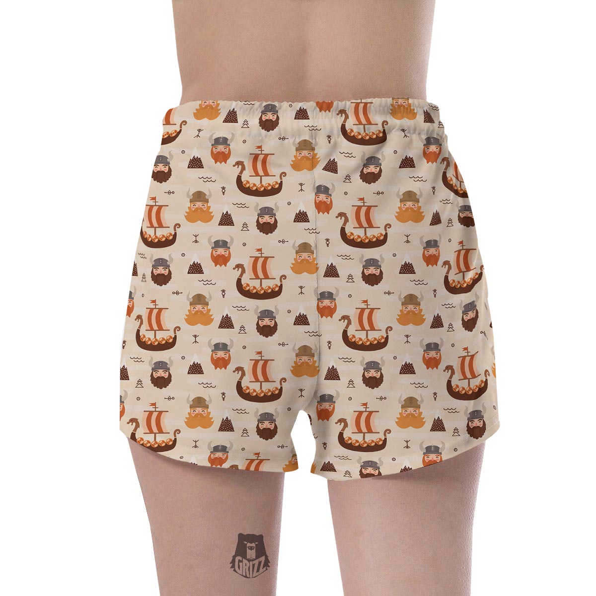 Cartoon Viking Norse Women's Shorts-grizzshop