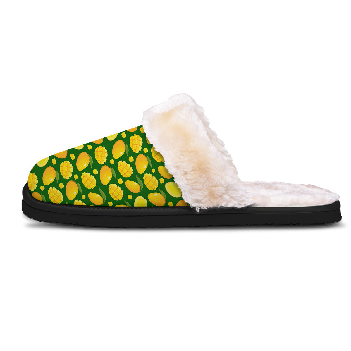 Cartoon Yellow Mango Slice Print Pattern Slippers-grizzshop