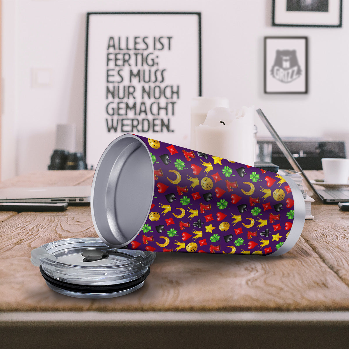 Casino 3D Gambling And Luck Print Pattern Tumbler-grizzshop