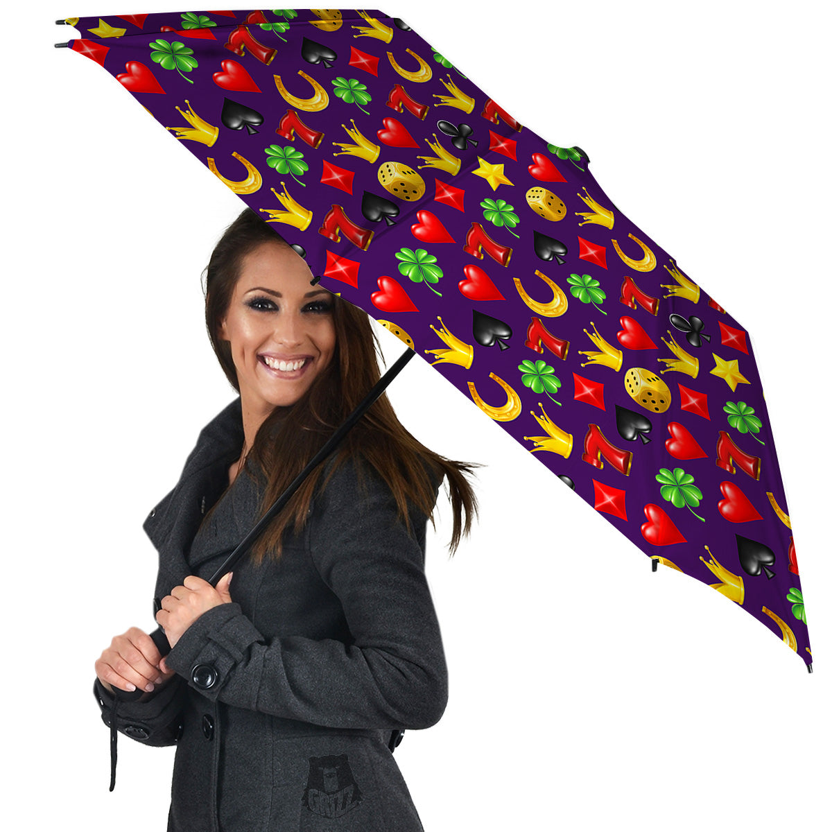 Casino 3D Gambling And Luck Print Pattern Umbrella-grizzshop