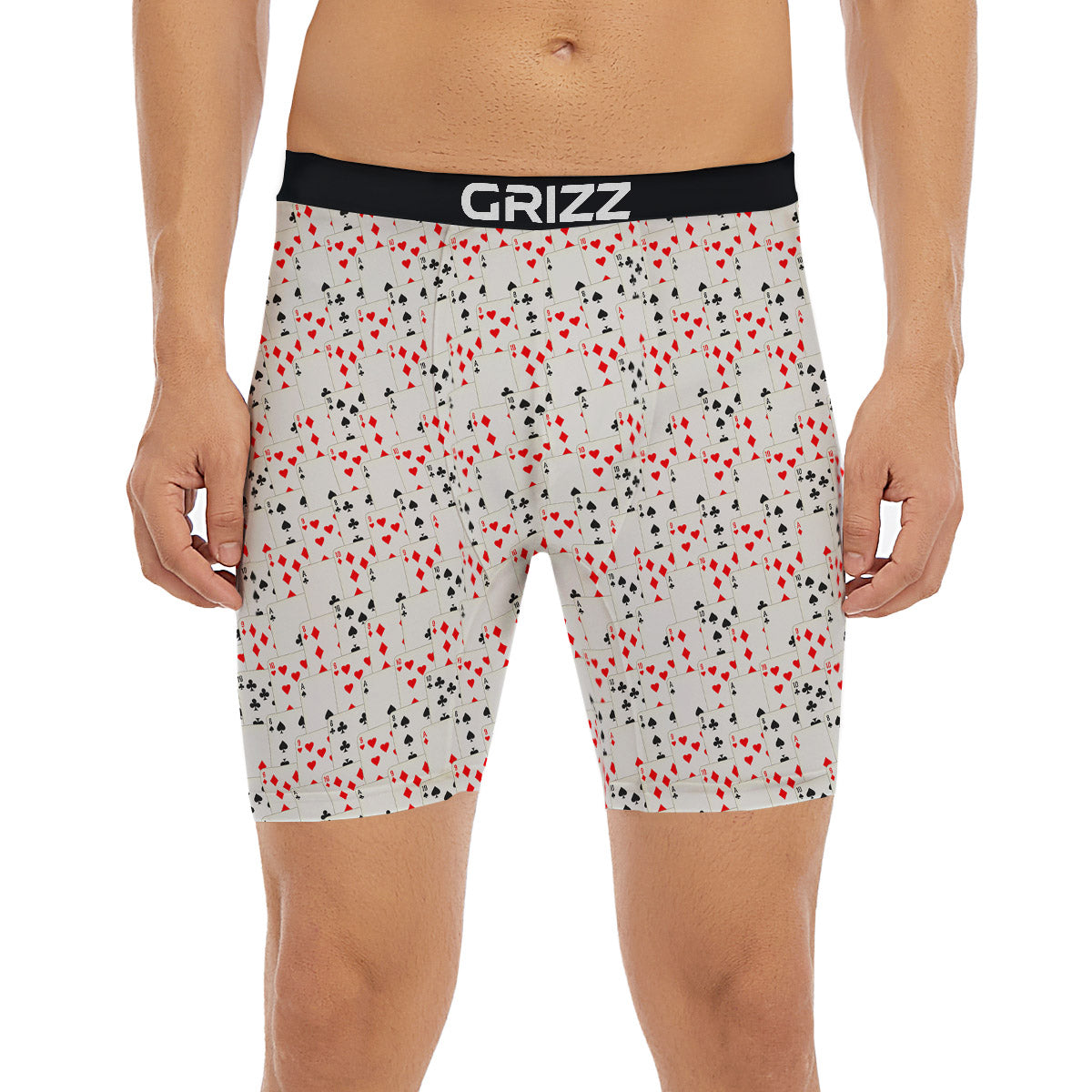 Casino Card Cartoon Print Pattern Boxer Briefs-grizzshop