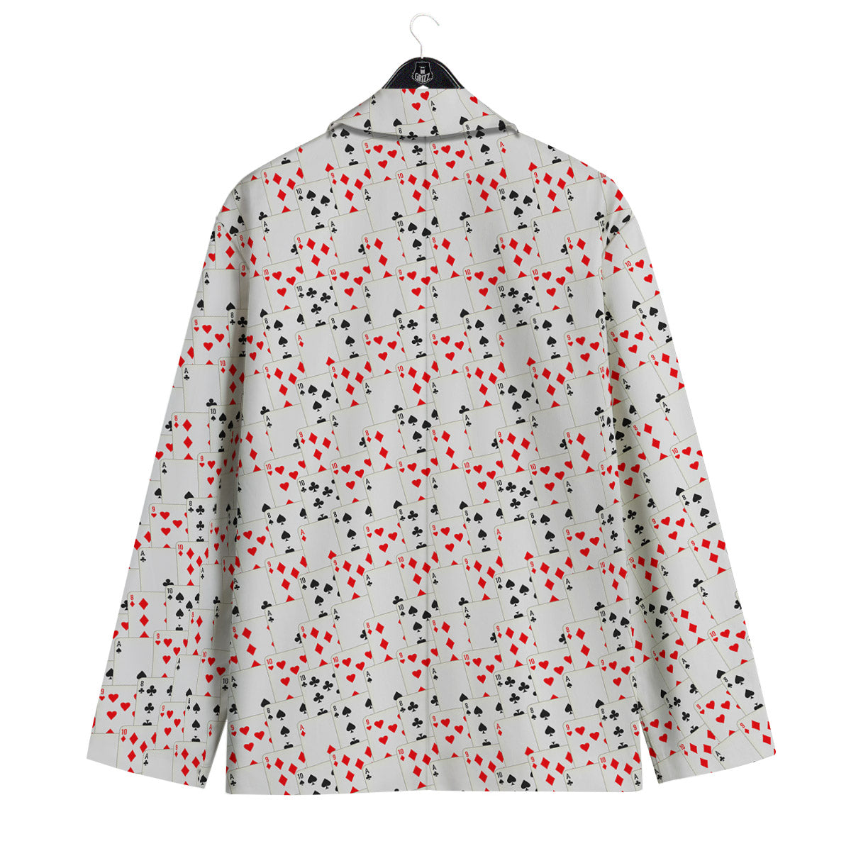 Casino Card Cartoon Print Pattern Men's Sport Coat-grizzshop