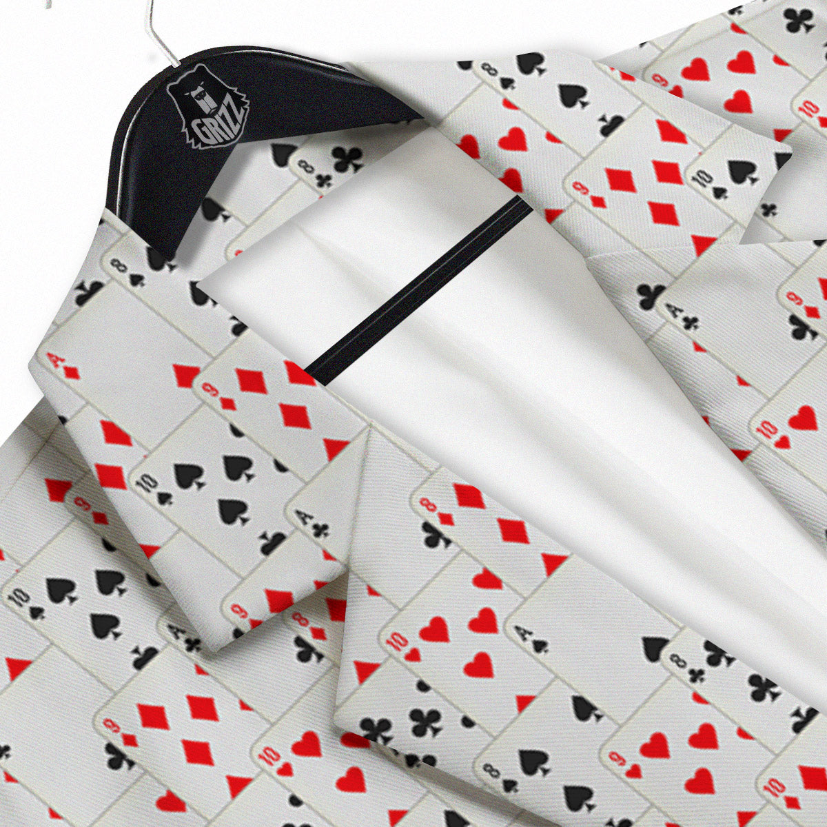 Casino Card Cartoon Print Pattern Men's Sport Coat-grizzshop
