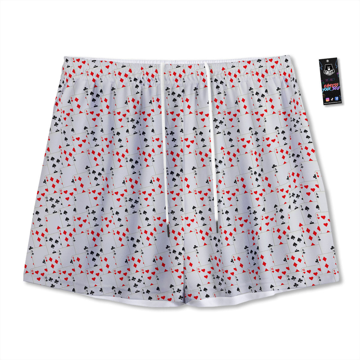 Cookies Gingerbread Print Pattern Mesh Shorts