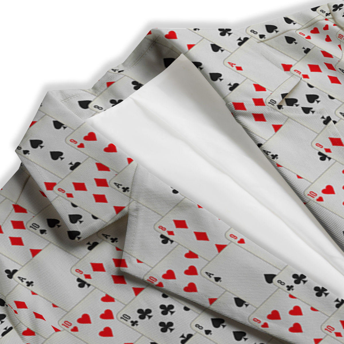 Casino Card Cartoon Print Pattern Women's Blazer-grizzshop