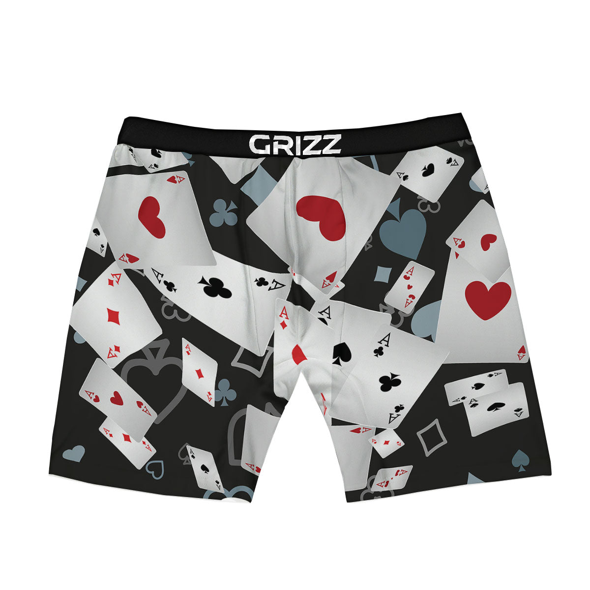 Casino Card Falling Print Boxer Briefs-grizzshop