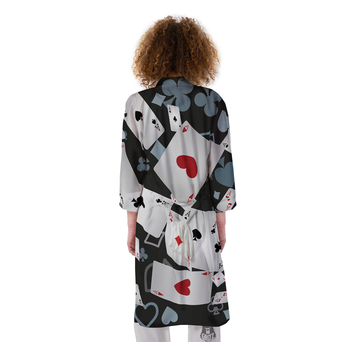 Casino Card Falling Print Kimono-grizzshop