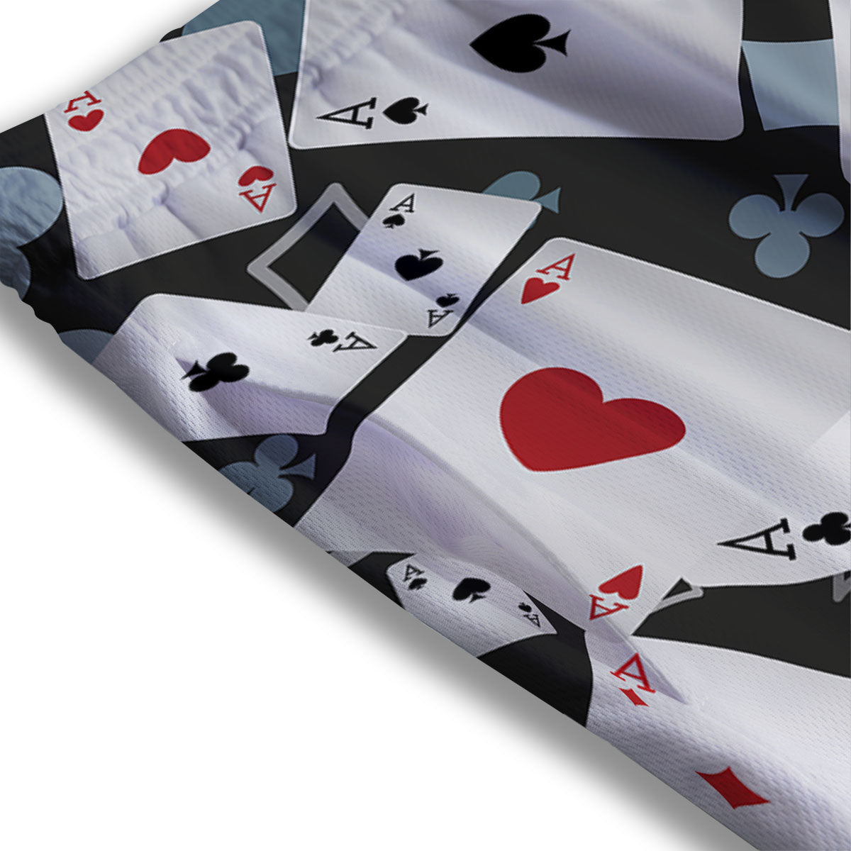 Casino Card Falling Print Mesh Shorts