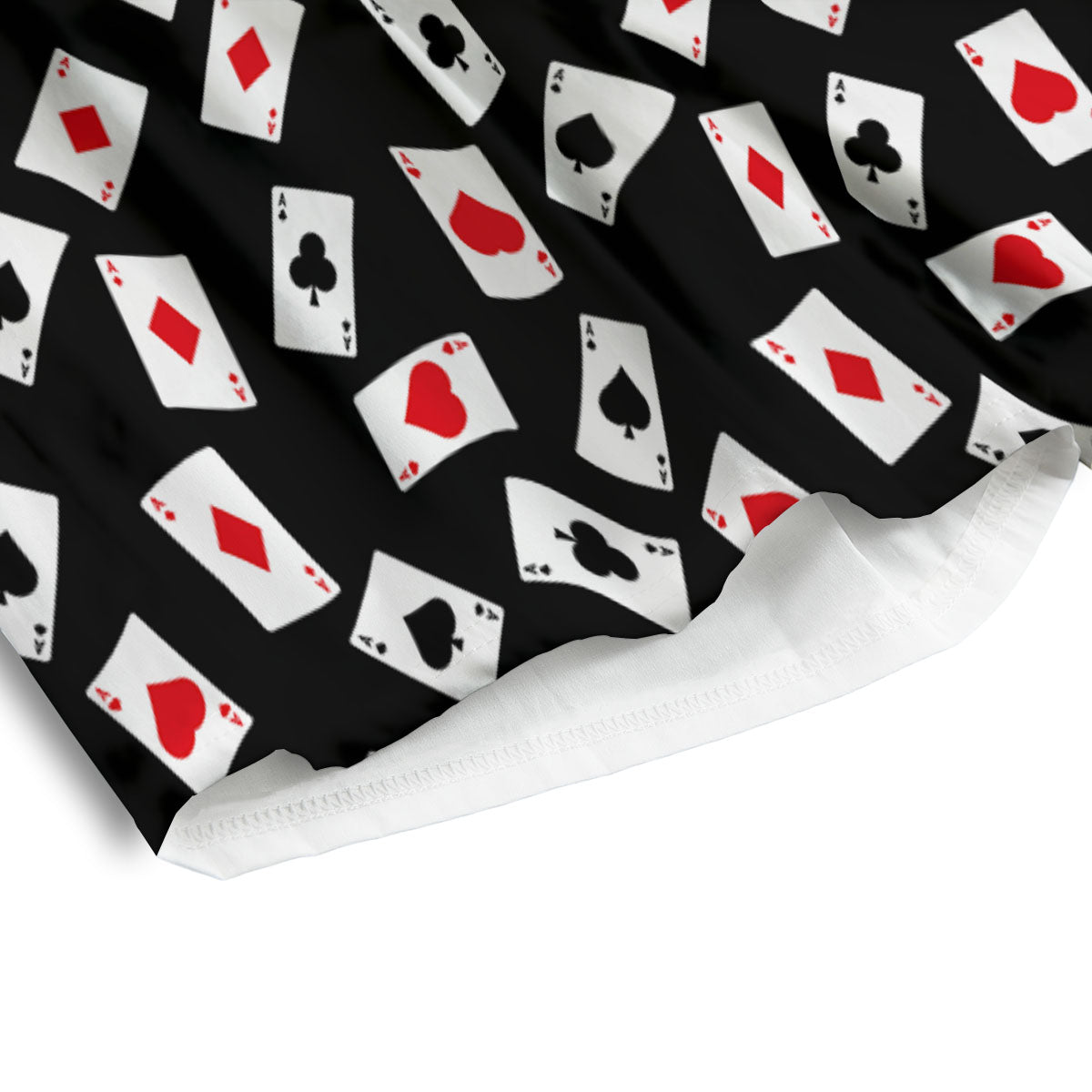 Casino Card Red And Black Print Pattern Men's Athletic Shorts